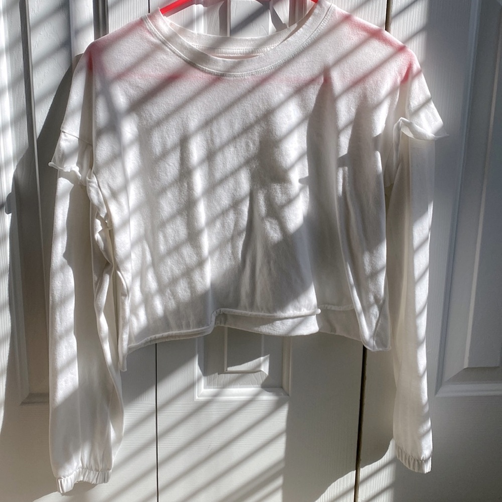 White Arizona Jean Company Long Sleeve Crop Top